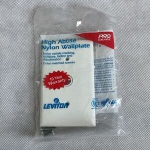 Leviton High Abuse Nylon Wallplate Cable Outlet Wall Cover NIB